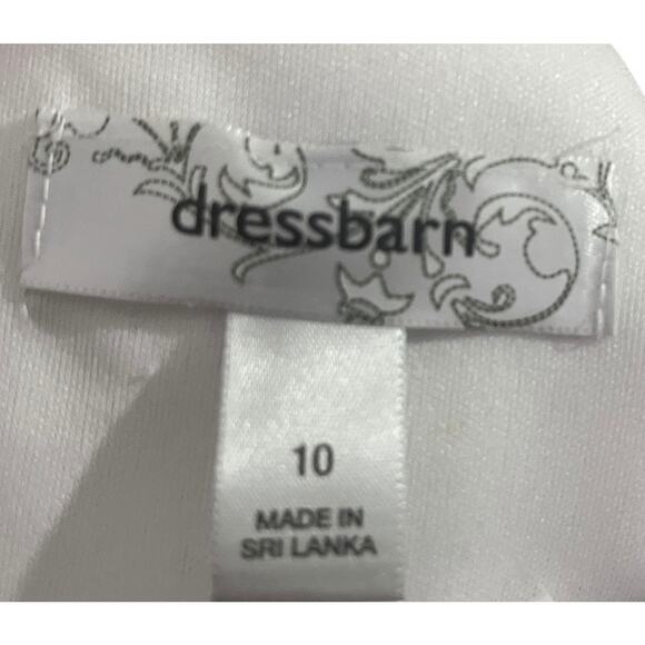 Dress Barn White Coral and Blue Dress with Ruffled Bottom Sz 10 - Picture 6 of 8